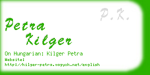 petra kilger business card